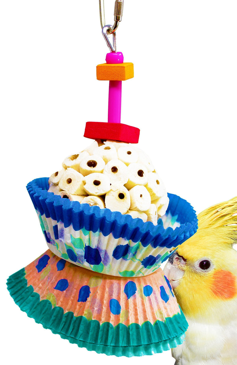 [Australia] - Bonka Bird Toys Smiley Heart Camo Cup Cake Foraging Parrot cage Cockatiel African Grey 