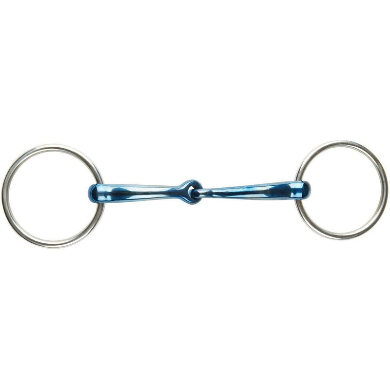 [Australia] - JP Korsteel Blue Steel Jointed Loose Ring Snaffle Bit green 4 1/2 inch 