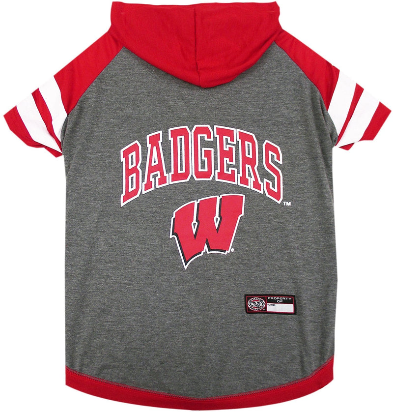 Pets First Pet Shirt Small Wisconsin Badgers - PawsPlanet Australia