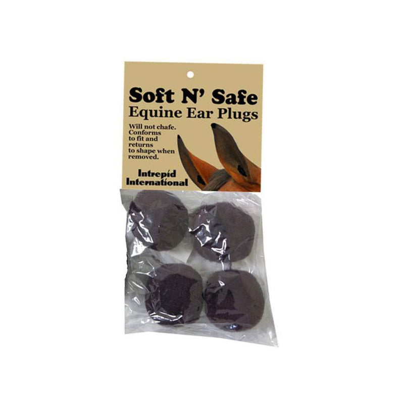 Soft N Safe Equine Ear Plugs Brown - PawsPlanet Australia