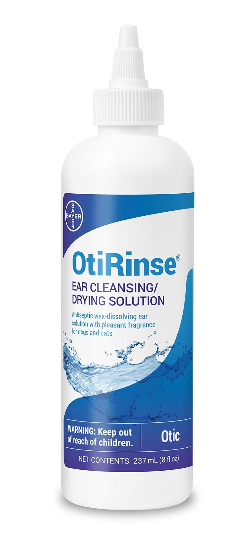 OtiRinse, ear cleansing/drying solution, for Dogs, Cats and Horses, 8 oz - PawsPlanet Australia