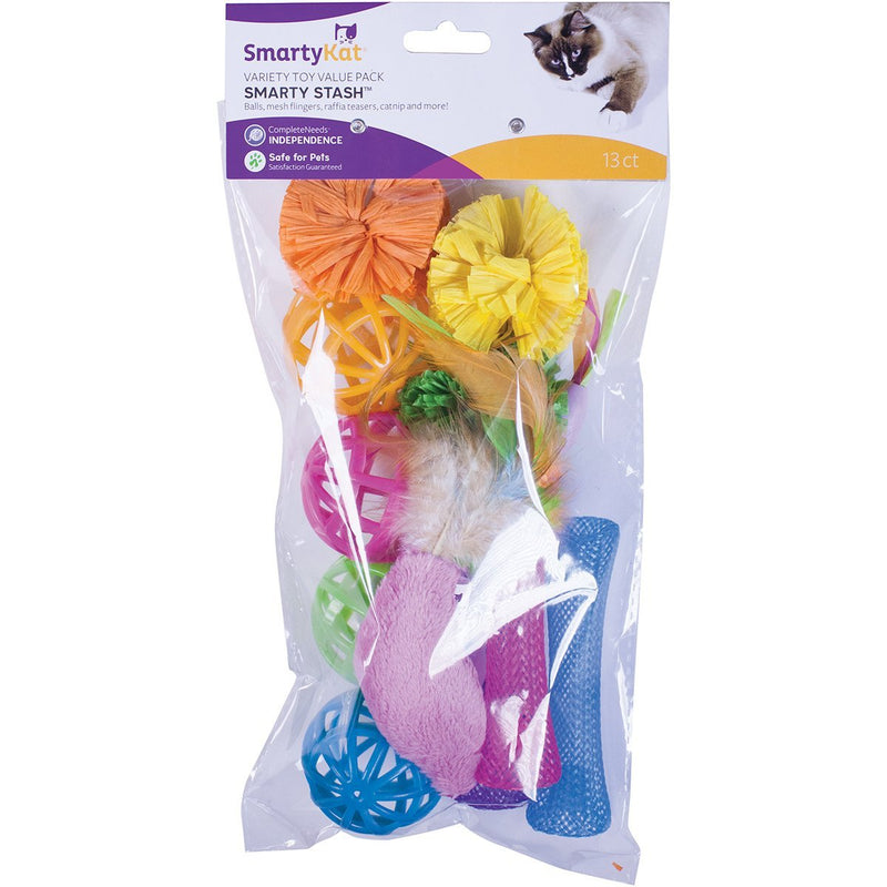 [Australia] - SmartyKat Value Pack Cat Toys Smarty Stash 13 Piece Variety Pack 