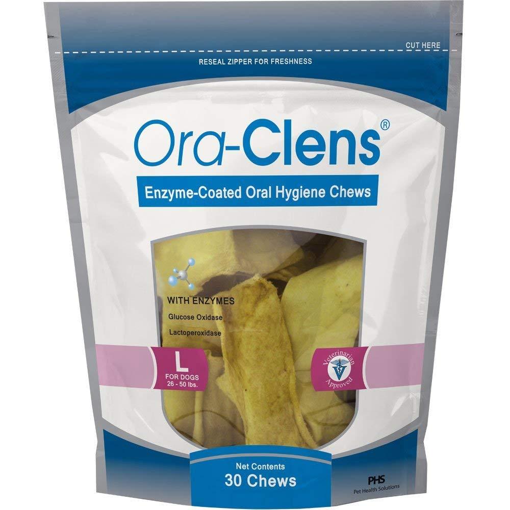 HealthyPets 30 Count Ora-Clens Oral Hygiene Chews Large - PawsPlanet Australia