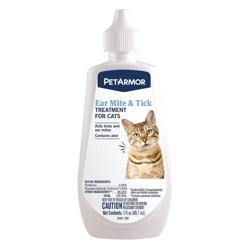 PetArmor Ear Mite and Tick Treatment for Cats, 3 oz - PawsPlanet Australia