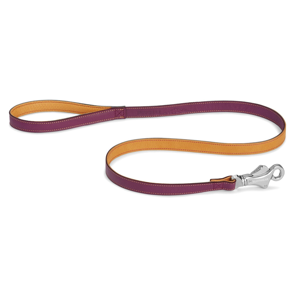 [Australia] - Ruffwear - Timberline Durable, Water-Resistant Leather Dog Leash One Size Wild Plum Purple 