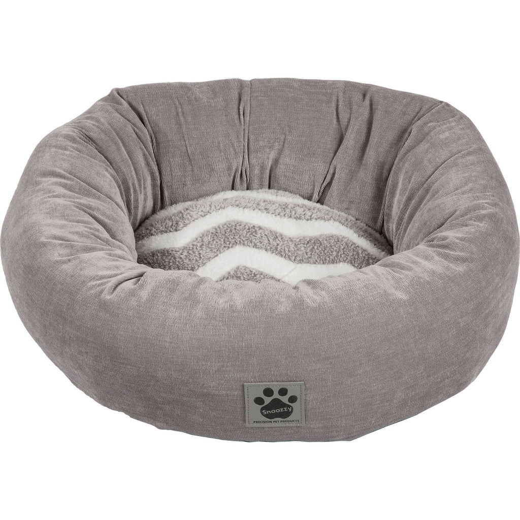 [Australia] - Precision Pet SNZ HZZ Donut Bed 17" White/Gray Cord 