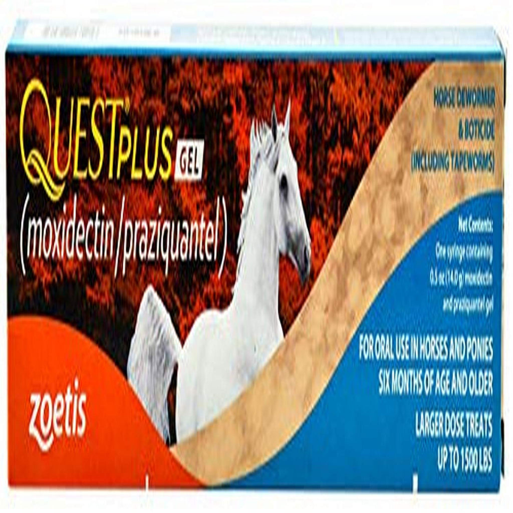 Zoetis Equine Quest Plus Gel Dewormer to Control Both Encysted Small Strongyles and Tapeworms in a Single Dose! - PawsPlanet Australia