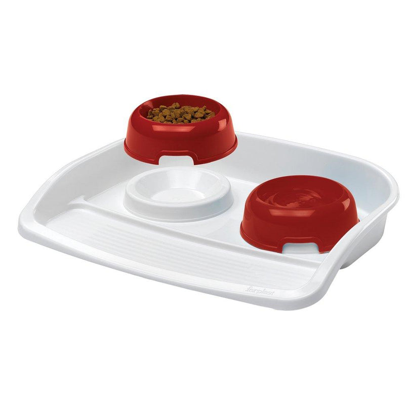 [Australia] - Ferplast Cat and Dog Food Lindo Bowl/Tray, Red 