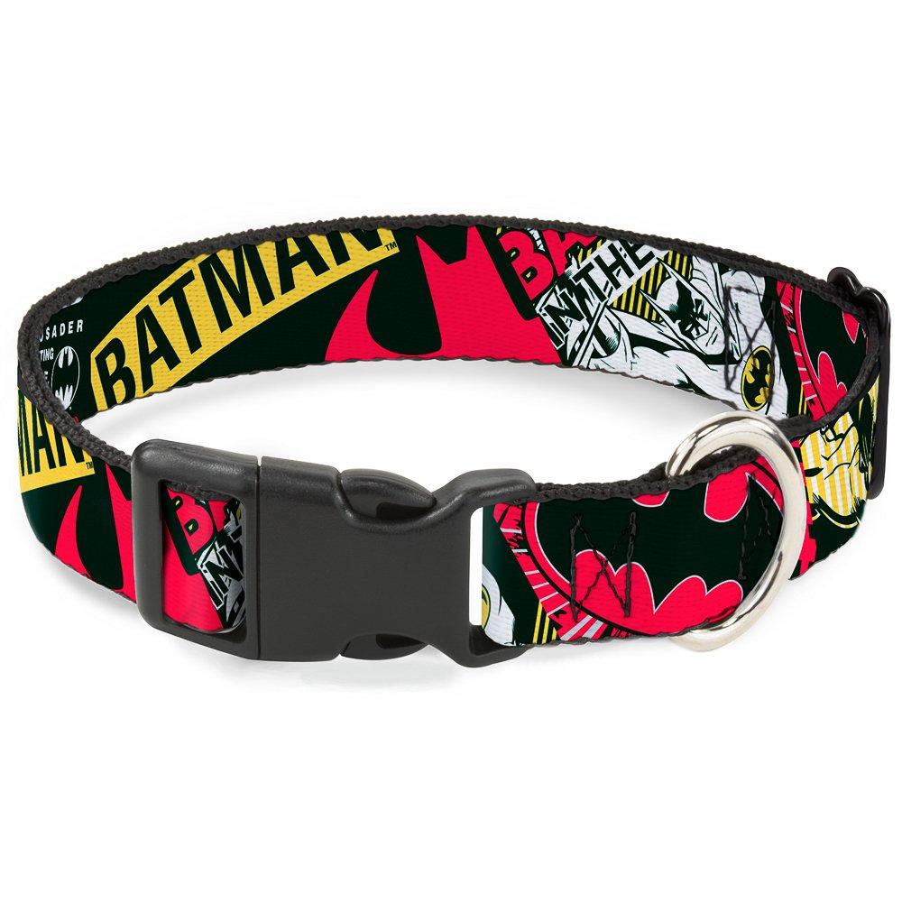 [Australia] - Buckle-Down Dog Collar Plastic Clip Batman Caped Crusader Available in Adjustable Sizes for Small Medium Large Dogs 1/2" Wide - Fits 6-9" Neck - Small 