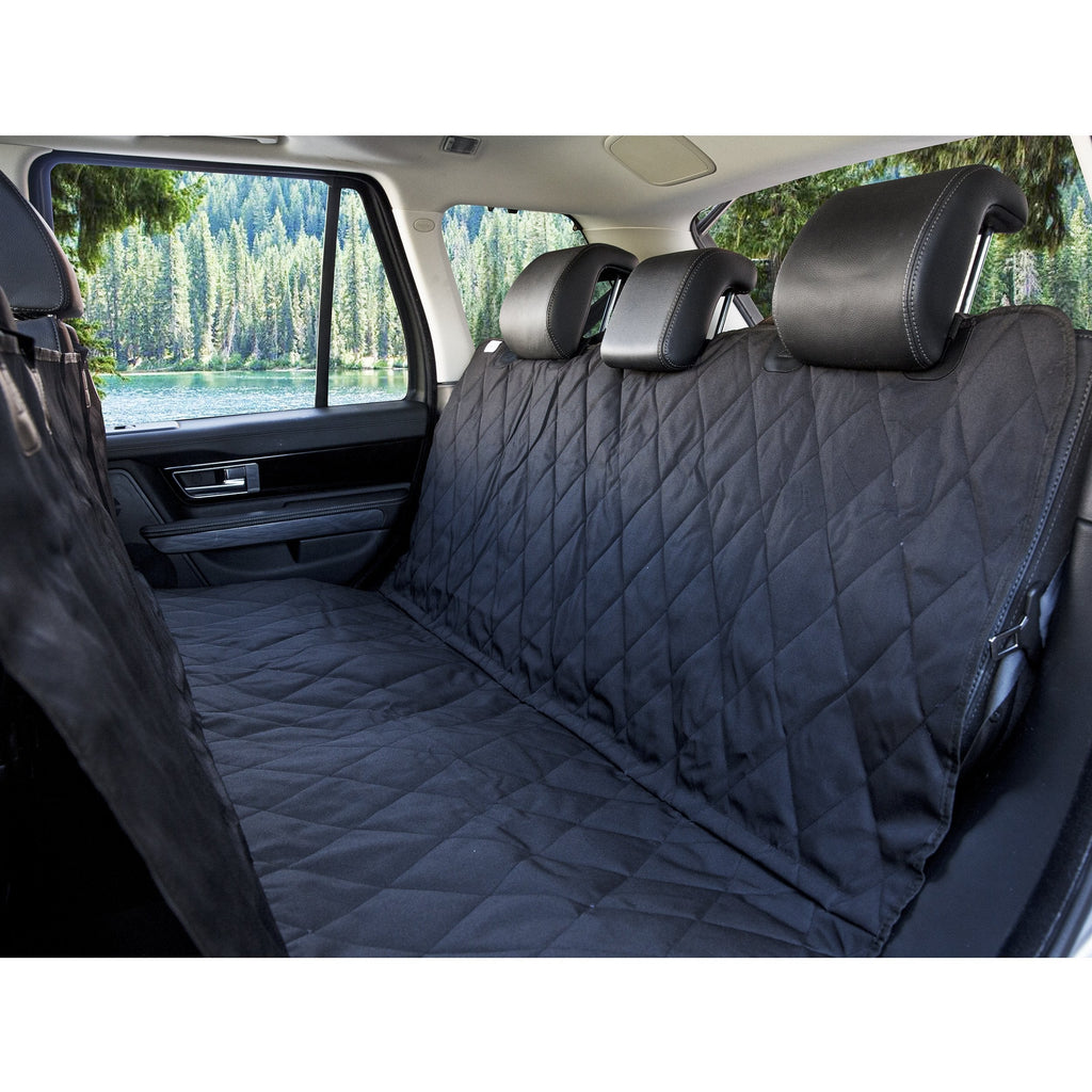 [Australia] - BarksBar Luxury Pet Car Seat Cover with Seat Anchors for Cars, Trucks, and Suv's - Black, Waterproof & Nonslip Backing Standard 