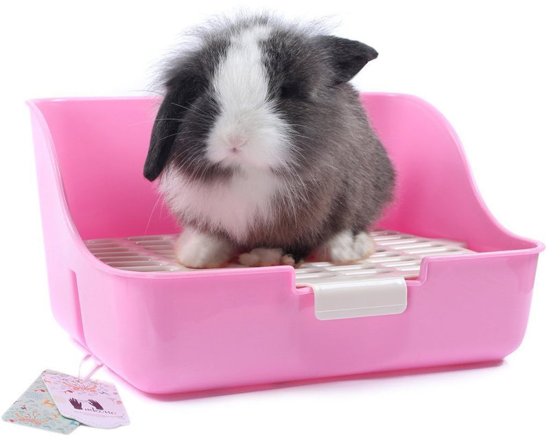 [Australia] - Mkono Rabbit Cage Litter Box Potty Trainer for Adult Guinea Pig Ferret Small Animals, 11 Inches (Random Color) 
