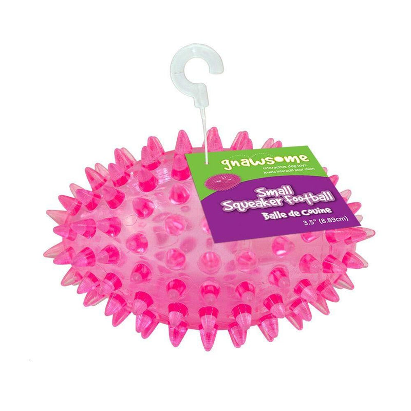 [Australia] - Gnawsome 3.5” Spiky Squeaker Football Dog Toy - Small, Cleans Teeth and Promotes Good Dental and Gum Health for Your Pet, Colors will vary 