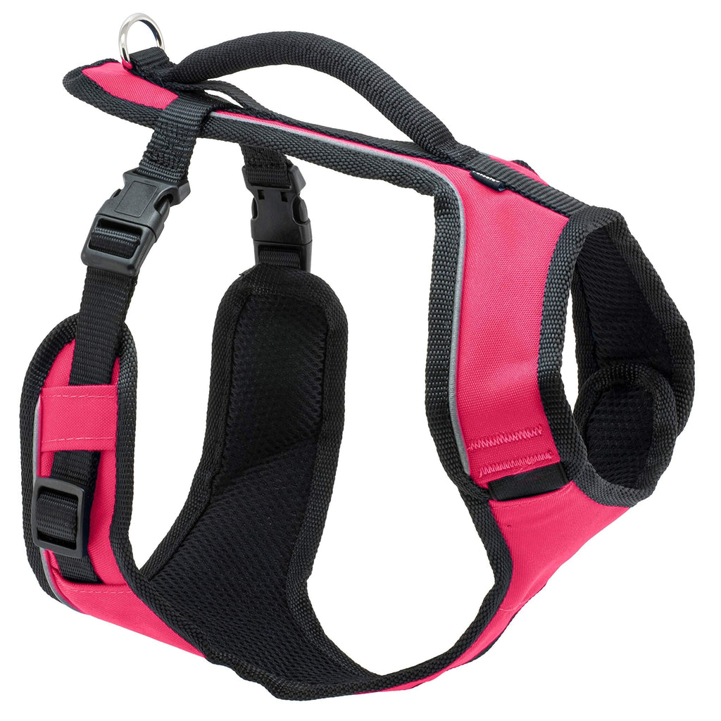 [Australia] - PetSafe EasySport Dog Harness, Adjustable Padded Dog Harness with Control Handle and Reflective Piping Pink Medium 