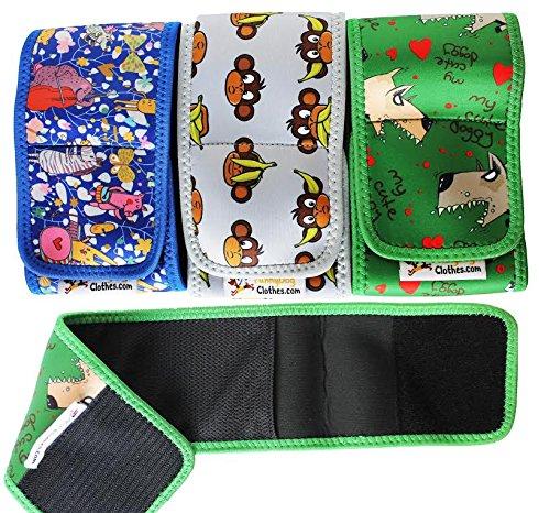 [Australia] - FunnyDogClothes Dog Diaper for Male Belly Band Reusable Washable Neoprene for Small and Big Large Dogs XXS: Waist 8" - 10" Set - 3 Colors 