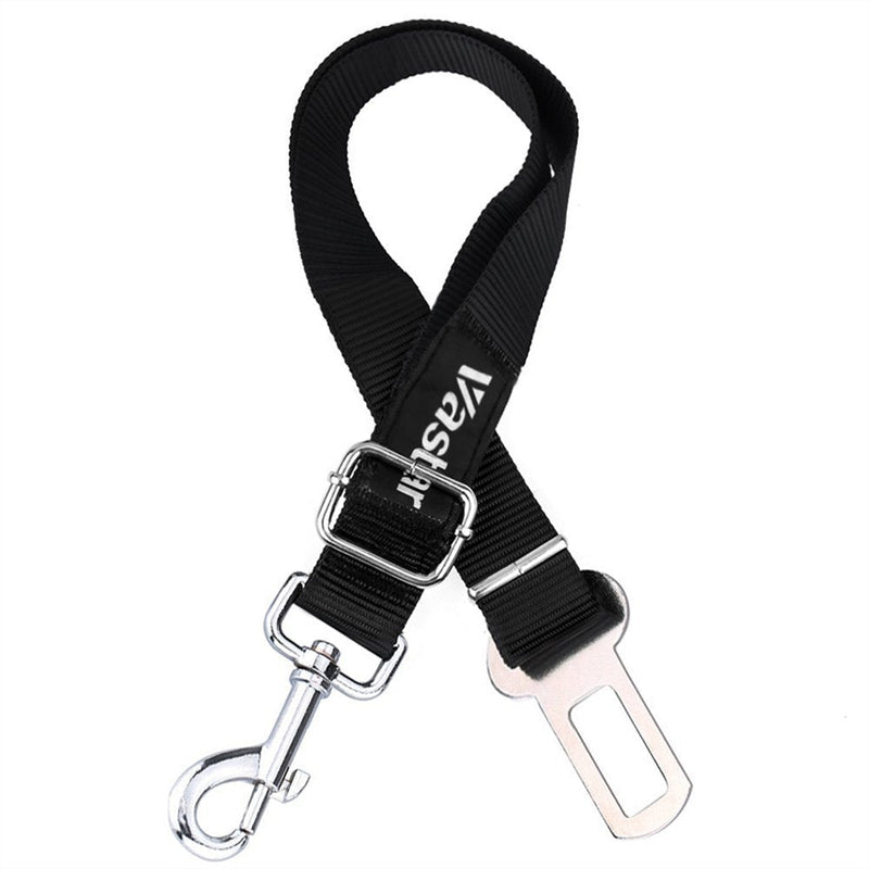 Vastar Adjustable Pet Dog Cat Safety Leads Car Vehicle Seat Belt Harness Seatbelt, Made from Nylon Fabric Black - PawsPlanet Australia