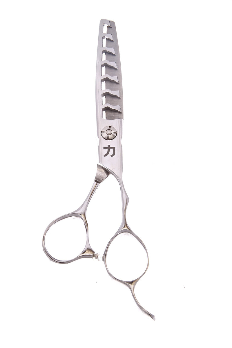 [Australia] - ShearsDirect Japanese 440C Stainless Steel Thinning Shear with 7 Teeth and Tear Drop Handle, 6.0" 