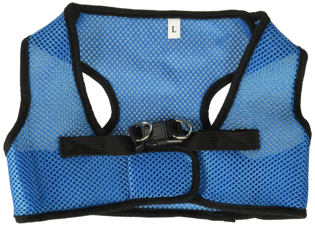 [Australia] - Weebo Pets Soft'n'Safe Adjustable Dog Harness (Blue, L) 