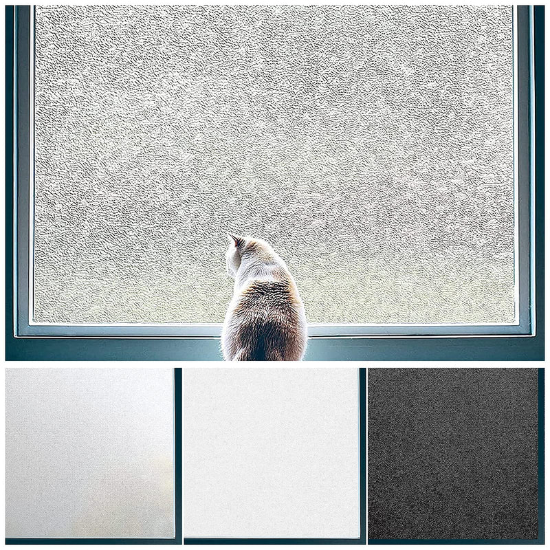 Coavas Privacy Window-Film Decorative Static Cling Glass Window Film Non Adhesive Window-Sticker for Office Home/Bathroom/ Livingroom /Kitchen 35.5x78.8 inch, Frosted White Frosted Pure 35.4 x 78.7 Inches - PawsPlanet Australia