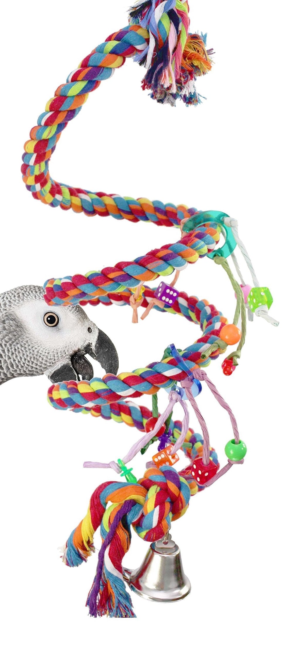 [Australia] - Bonka Bird Toys 1961 Large Charm Rope Boing Coil Swing Bird Toy parrot cage toys cages Amazon 