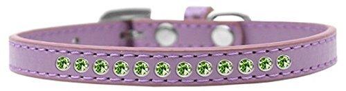 [Australia] - Mirage Pet Products Light Pink Crystal Lavender Puppy Dog Collar Size 16 