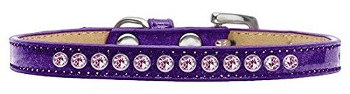 [Australia] - Mirage Pet Products Light Pink Crystal Purple Puppy Dog Ice Cream Collar Size 8 