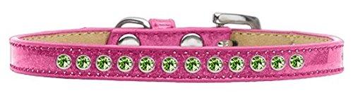 [Australia] - Mirage Pet Products Lime Green Crystal Pink Puppy Dog Ice Cream Collar Size 16 