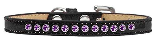 [Australia] - Mirage Pet Products Purple Crystal Black Puppy Dog Ice Cream Collar Size 16 