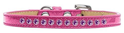 [Australia] - Mirage Pet Products Purple Crystal Pink Puppy Dog Ice Cream Collar Size 14 