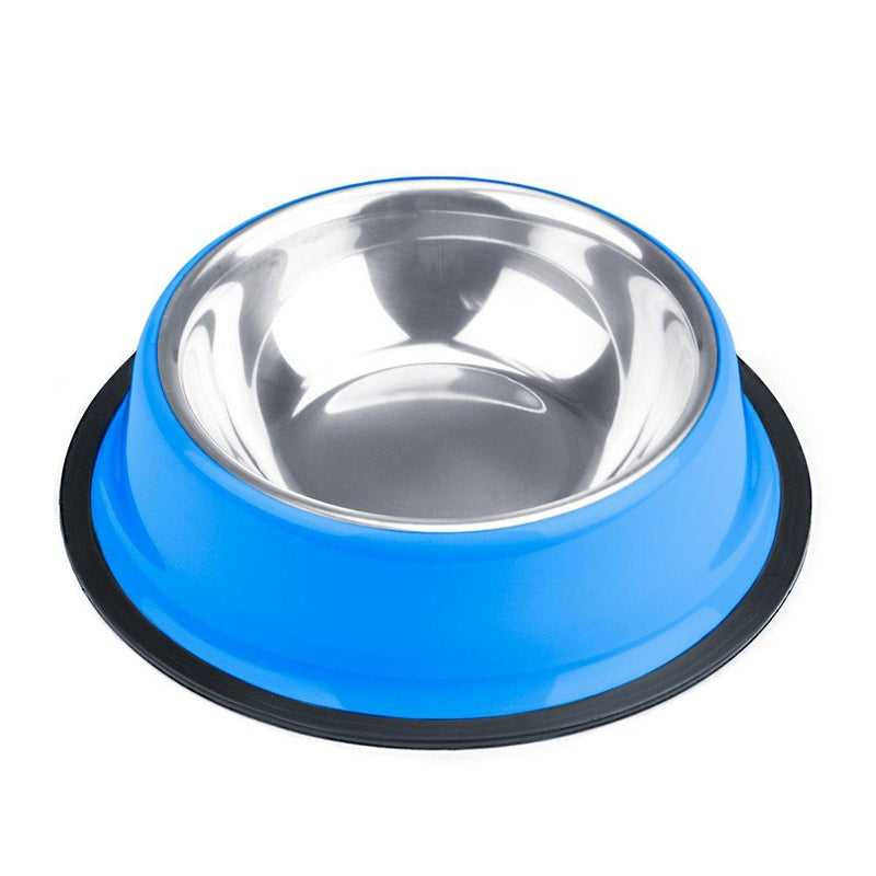 [Australia] - Weebo Pets Blue Stainless Steel No-Tip Food Bowls - Choose Your Size, 4-Ounce to 72-Ounce 8oz. Terrier 