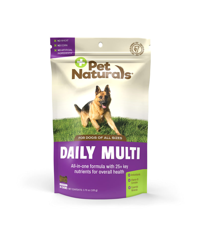 Pet Naturals Daily Multivitamin for Dogs - Yummy Chews with Amino Acids, and Antioxidants - Supports Energy, Metabolic Function and Pet Wellness 30 Chews - PawsPlanet Australia