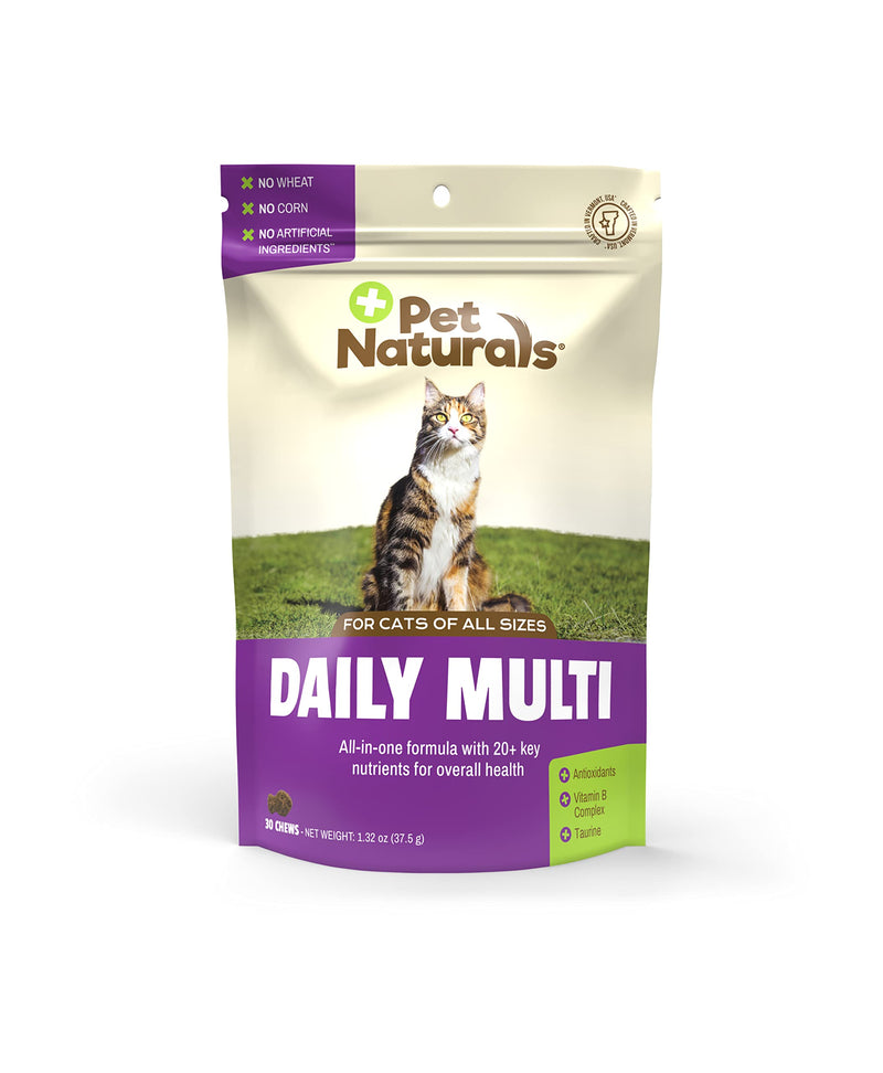 Pet Naturals Daily Multivitamin for Cats with Biotin, Taurine and Arginine, 30 Fish Flavored Chews - PawsPlanet Australia