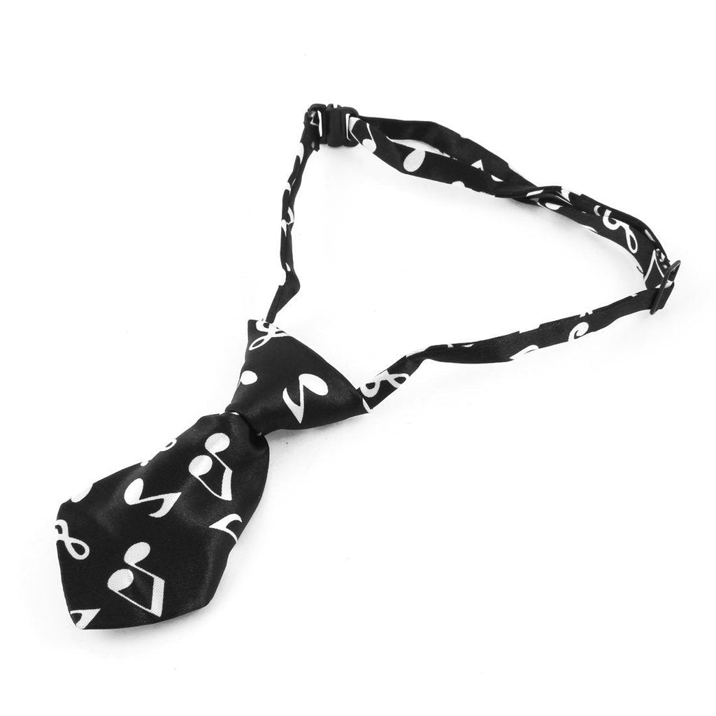 [Australia] - uxcell Music Note Printed Adjustable Grooming Tie Necktie, Free Size, White 