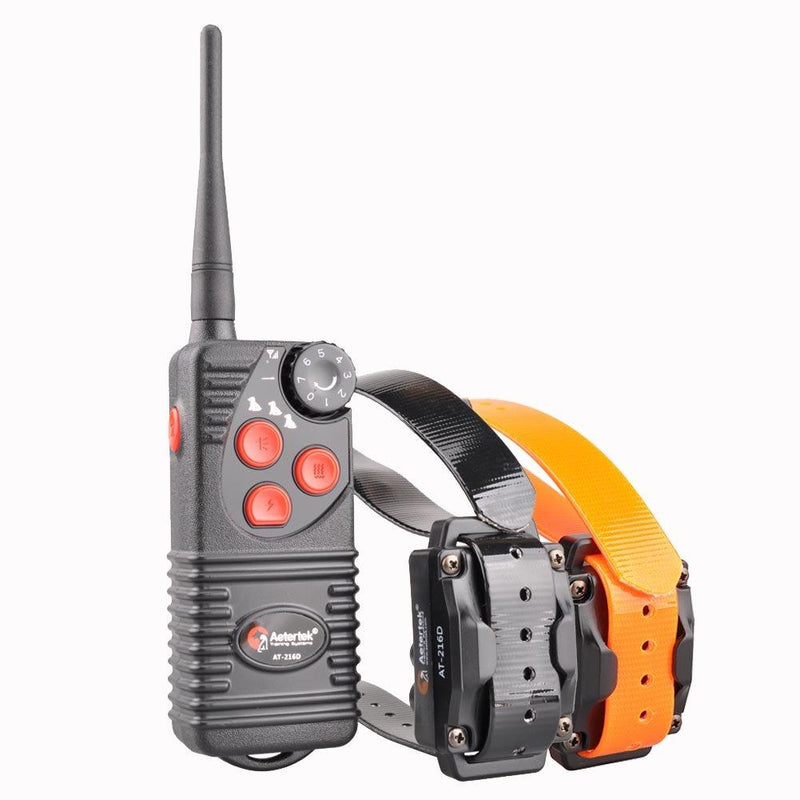 [Australia] - 600 Yard Remote Dog Training Shock Collar Waterproof and Rechargeable No Bark Trainer for Small,Medium and Large Dog AT-216 2-Dog Set 