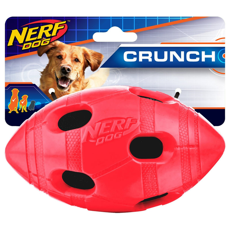 [Australia] - Nerf Dog 6in TPR Bash Crunch Football Large Red 