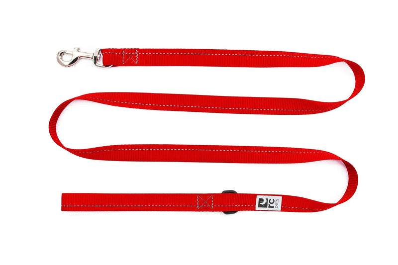 RC Pets Primary Collection Dog Leash Red 6' Length: 1/2" Wide - PawsPlanet Australia