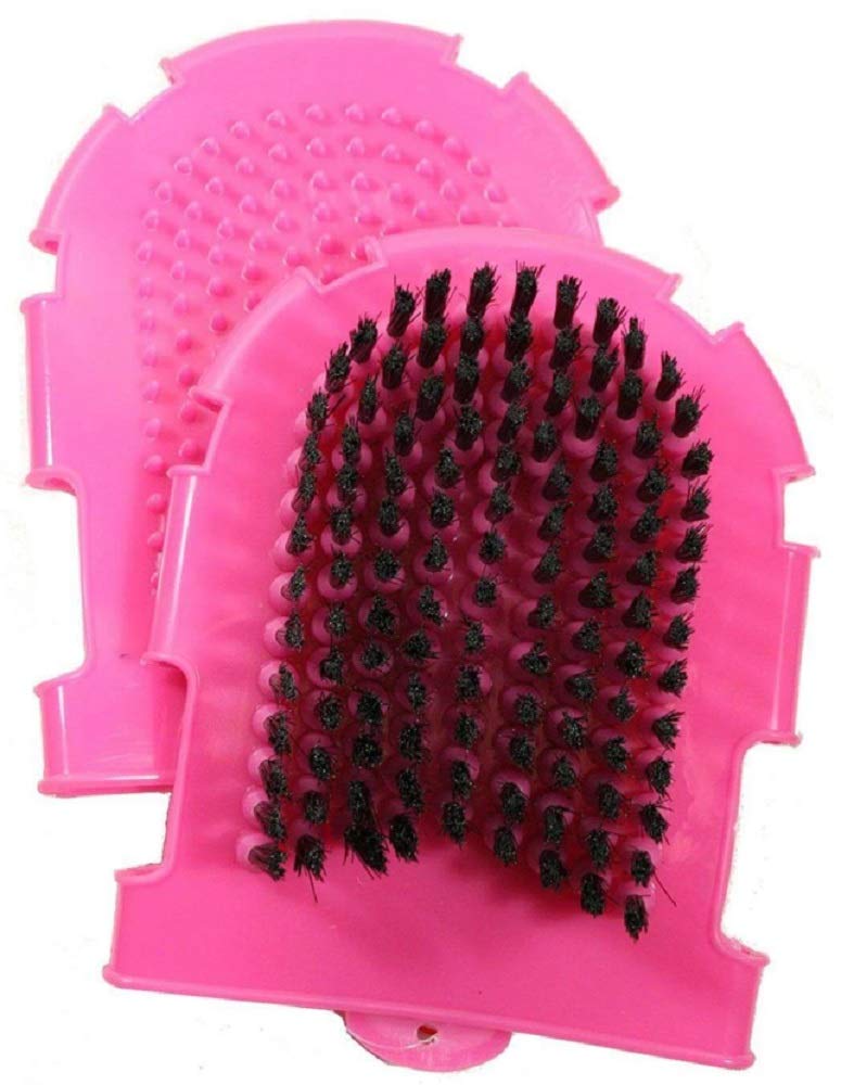 [Australia] - Derby Originals Grooming Mitt Brush Combo Pink 