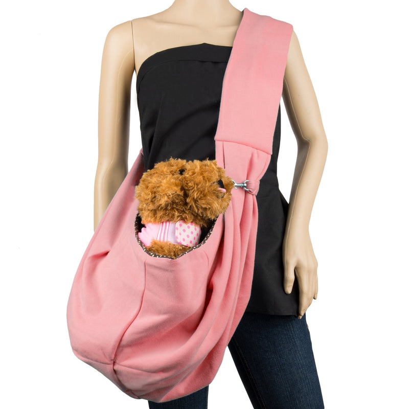 [Australia] - CueCue Pet Sling Pet Carrier with Safety Collar Hook Pink 