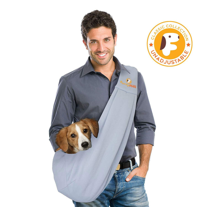 [Australia] - FurryFido Reversible Pet Sling Carrier for Cats Dogs up to 13+ lbs, Grey 