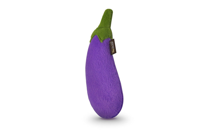 [Australia] - P.L.A.Y. - Farm Fresh Eggplant Plush Toy with Squeaker Pet Toy 