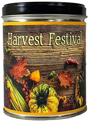 Our Own Candle Company Harvest Festival Scented Candle in 13 Ounce Tin with a Fall Leaves Label 13 oz - PawsPlanet Australia