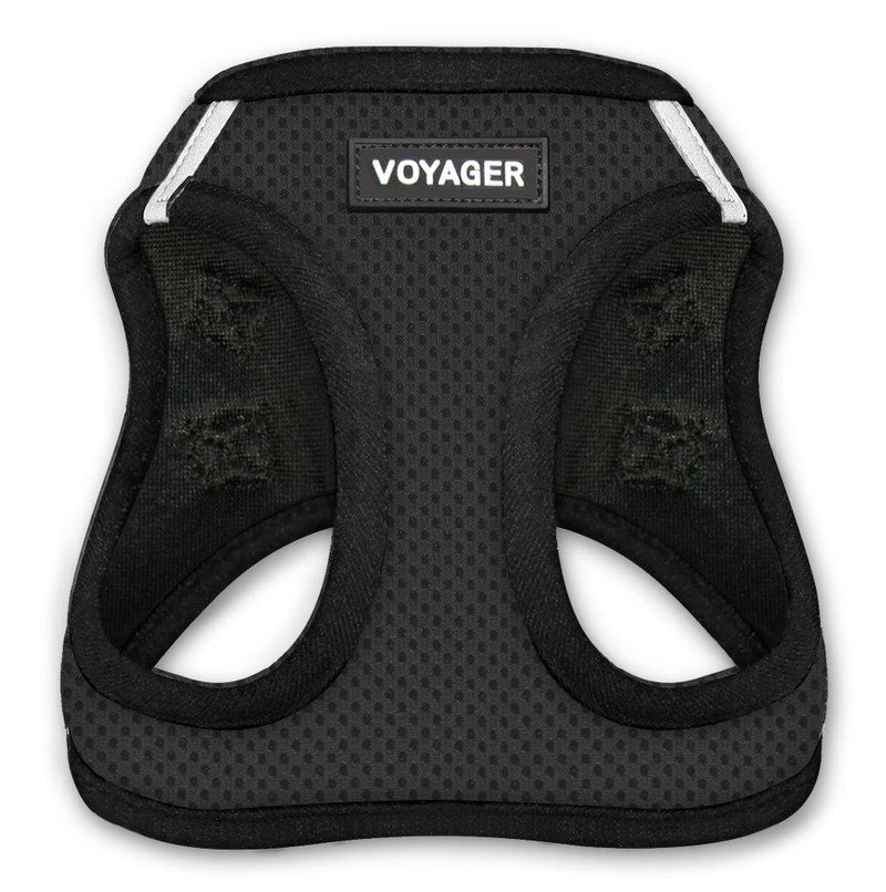 Voyager Step-in Air Dog Harness - All Weather Mesh Step in Vest Harness for Small and Medium Dogs by Best Pet Supplies L (Chest: 18 - 21") 1Black Base - PawsPlanet Australia