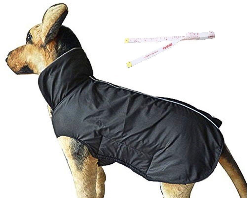 PETCEE Dog Jackets,Dog Winter Coat Warm Dog Clothes Jacket for Small Medium Large Dogs with Lofty Collar Waterproof Windproof Pet Dogs Apparel for Cold Weather - 2 Layer (XS - 5XL) XS Black - PawsPlanet Australia