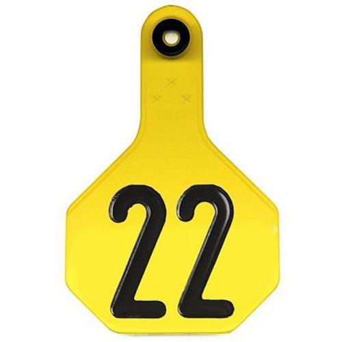 [Australia] - Y-TEX CORPORATION Medium Yellow Number Tag (25 Pack) 