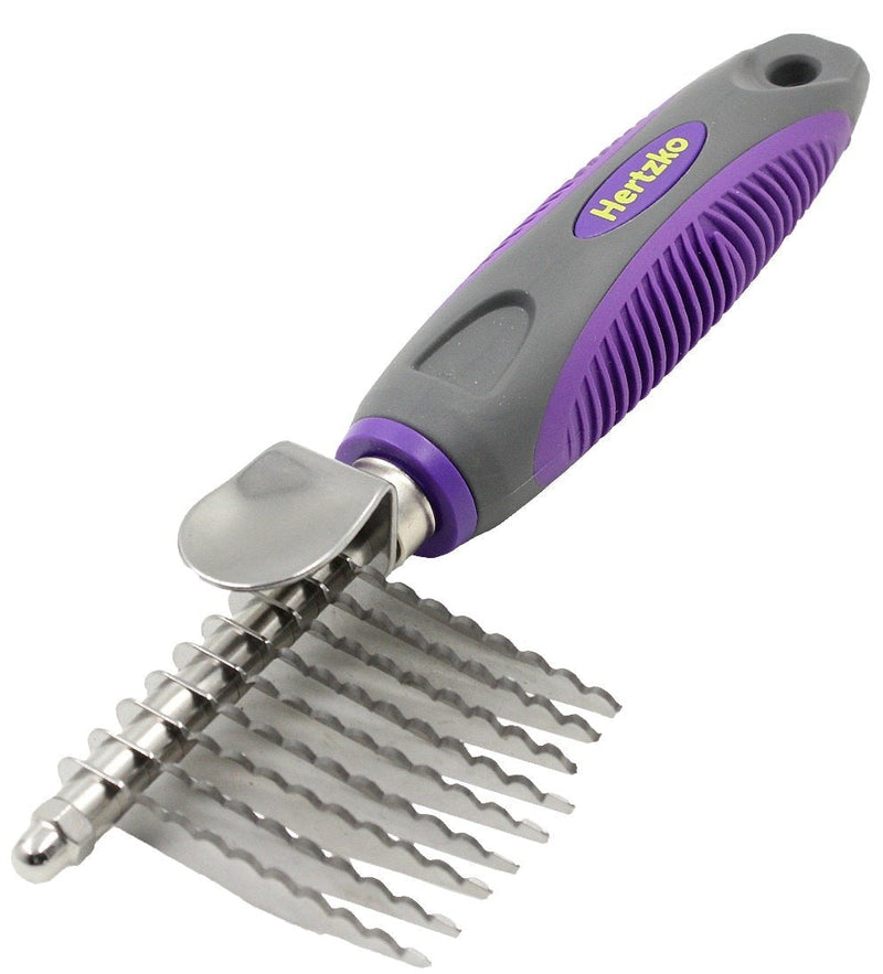 Dematting Comb By Hertzko – Long Blades with Safety Edges – Great for Cutting and Removing Dead, Matted or Knotted Hair All - PawsPlanet Australia