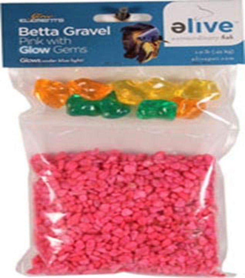 [Australia] - ELIVE 1057 034296 Betta Gravel with Glow Gems, Pink 