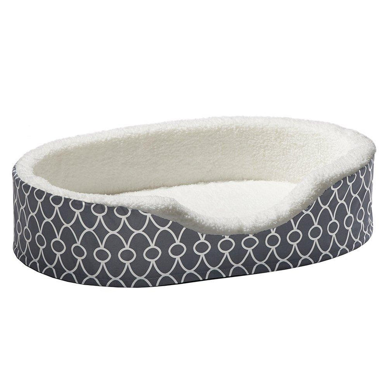 [Australia] - MidWest Homes for Pets Orthoperdic Egg-Crate Nesting Pet Bed w/Teflon Fabric Protector Medium Gray/White Geometric 