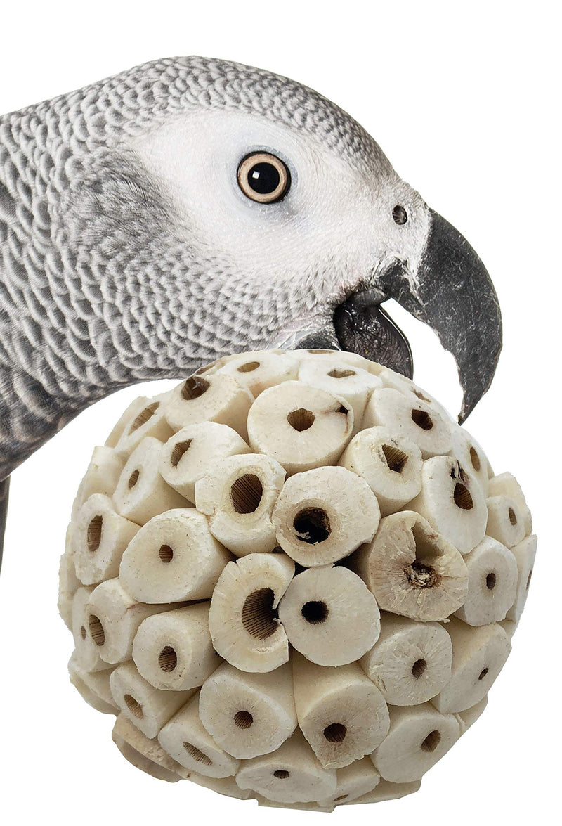 Bonka Bird Toys Natural Sola Ball Soft Chew Shred Foraging Parrot Amazon, Cockatiel, Conure, Quaker, Caique, Eclectus, Budgie, Parakeet, Rabbits, Guinea Pigs, Chinchilla, Bunny. Pack (3) - PawsPlanet Australia