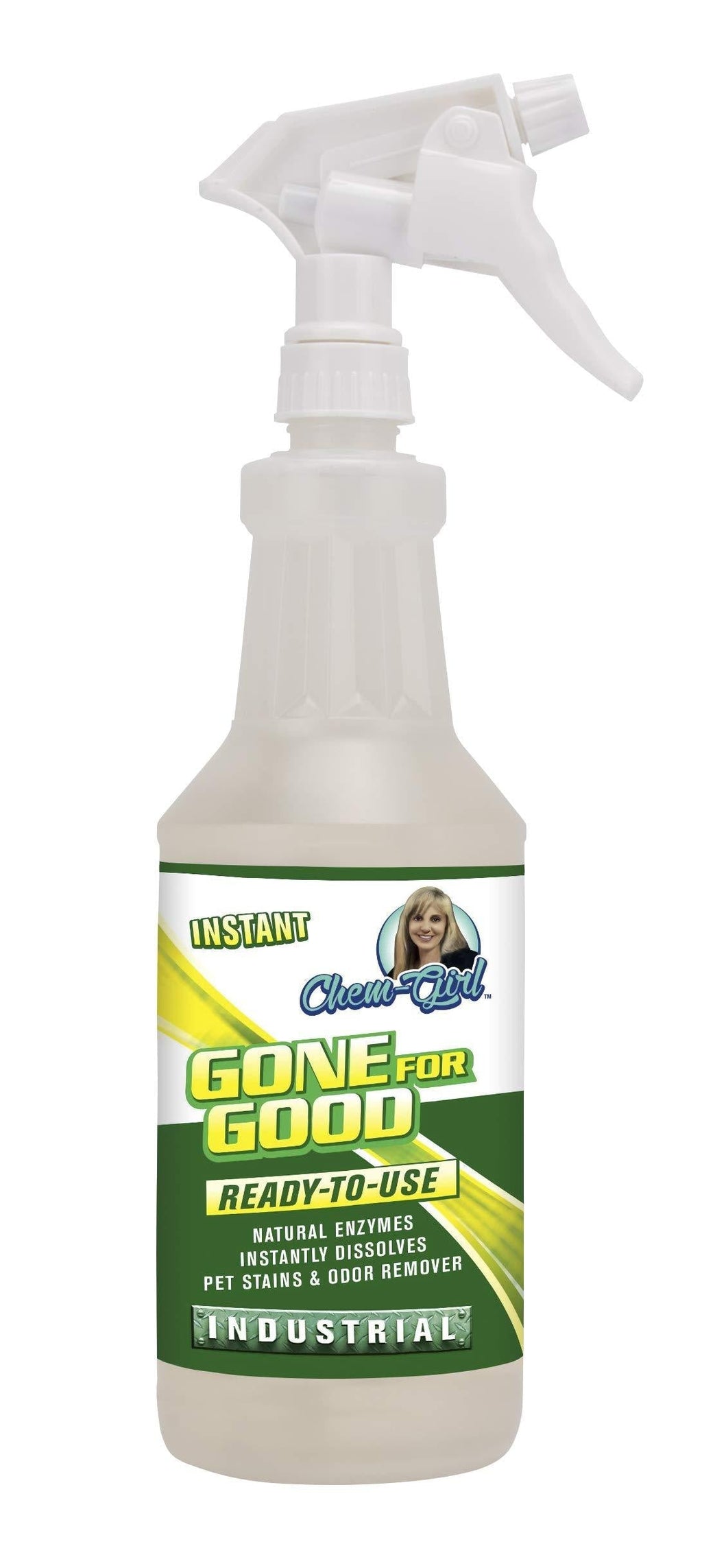 [Australia] - Chem-Girl | Gone for Good Professional Enzymatic Stain & Odor Remover - Remove Pet Urine + Prevent Repeat Habits | Concentrated, All Natural, Pet Safe, Indoor/Outdoor, for Hard & Soft Surfaces Quart 