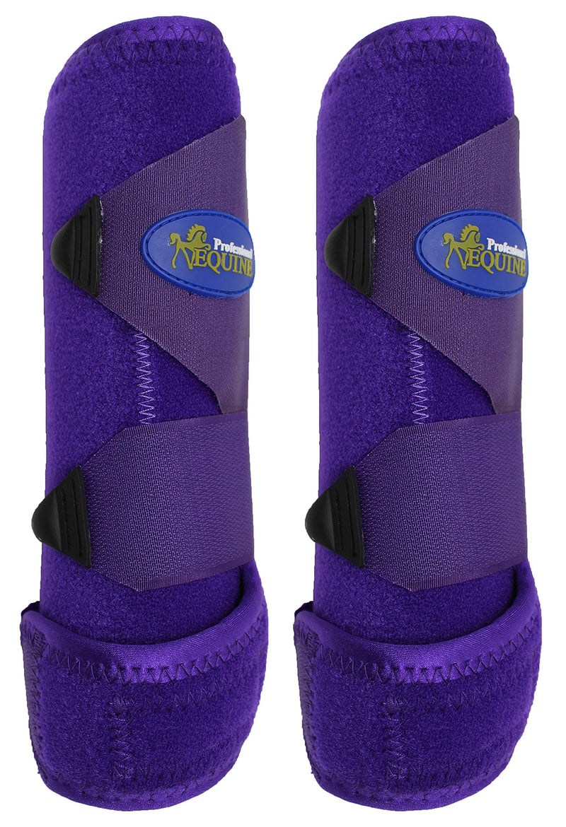 [Australia] - Professional Equine Medium Sports Medicine Front Splint Boots Purple 41PRA 