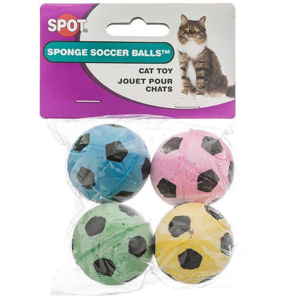 [Australia] - Ethical Sponge Soccer Balls Cat Toy, 8-Count 